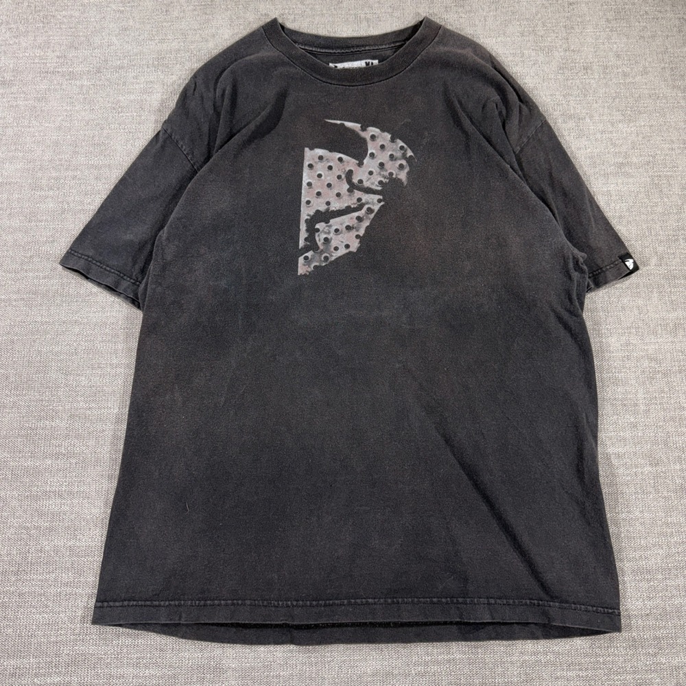 Thor Motocross T-Shirt Mens XL Black Good Graphic‎ Logo Faded Made in USA